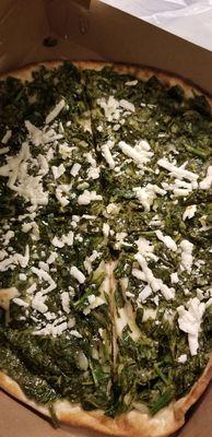 Spinach and feta manakeesh