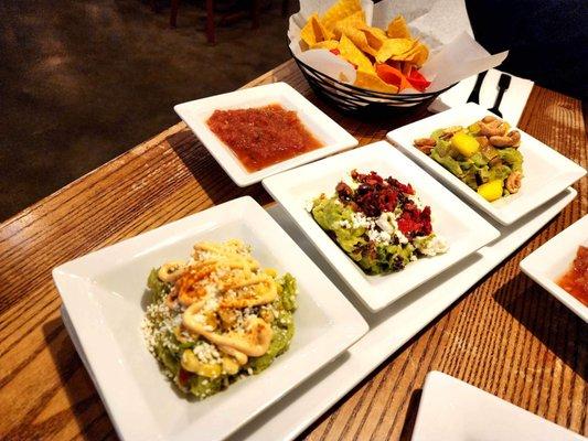 Guac Flight - Street Corn, Mediterranean, Tropical