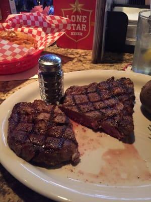 Steak night. Thursday nights, $13 for ribeye, loaded baked potato, and a salad.