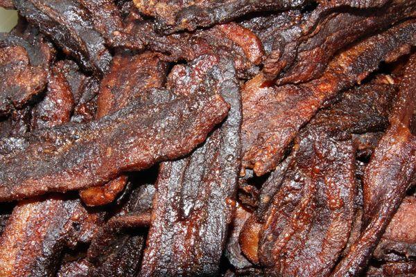 Pit-Smoked Bacon Jerky