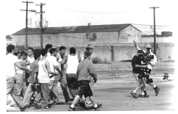 David Wolf using Steadicam on the set of "Connected".