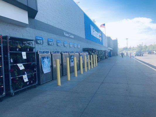 Front of wooster Walmart lots of  and lots of propane tanks