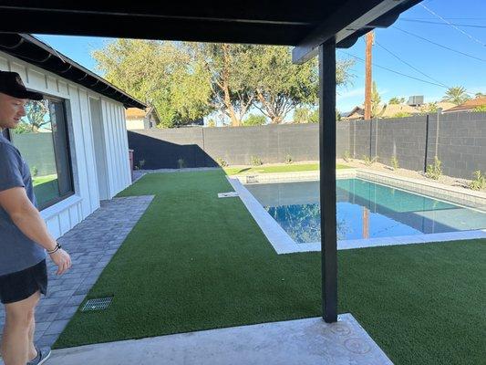 Another Happy client!
  Artificial turf install in scottsdale