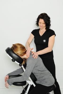 chair massage is a great reward for employees/clients and a great way to increase foot traffic at an event.