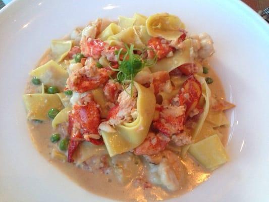 Lobster and shrimp scampi