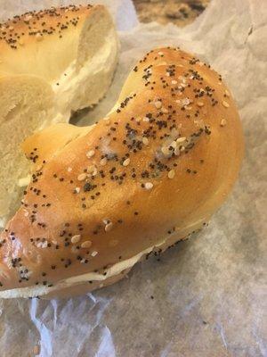 Look closely. There is an "onion" paste on this bagel. GROSS