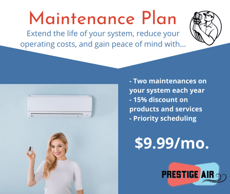 Did you know that we offer maintenance plans for an extremely affordable price? Call now to sign up and get your first maintenance scheduled