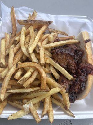 Burnt ends and fries