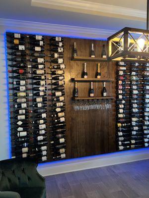 Custom Wine Wall w/ LED back lighting