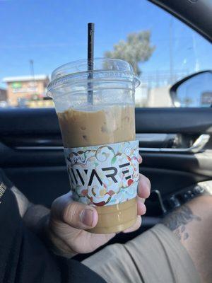 Salted caramel iced latte