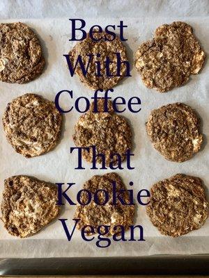 These Vegan Kookies really are best with coffee!!