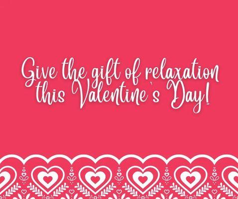 Some valentine's like flowers, some like chocolate and other love a massage!