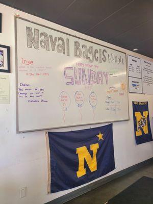 Today's Welcome Board for Father's Day Sunday. Came in after my trip, and it was bustling! #GONAVY.