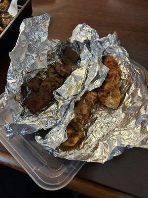 Chicken Kabab and Lamb Kabab