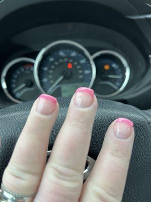 Nails pink French tip