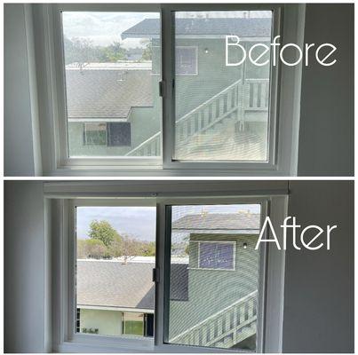 Post construction window cleaning. Don't they look like new again! (Costa Mesa)