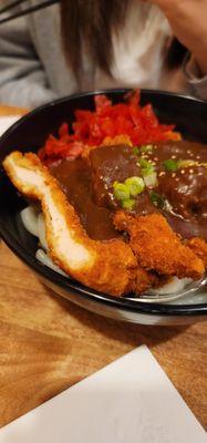 Curry Udon with Chicken Cutlets