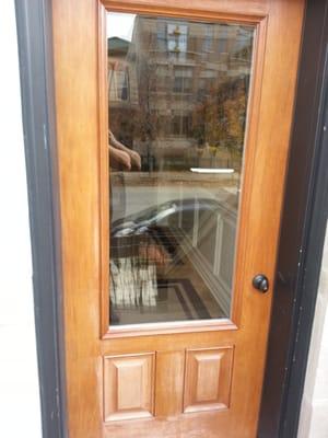 Fiberglass Door Refinishing in Lincoln Park Chicago 'Before'