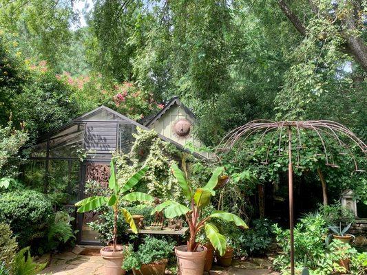 Discreet 8.1 Audio system integrated into this beautiful landscape greenhouse.