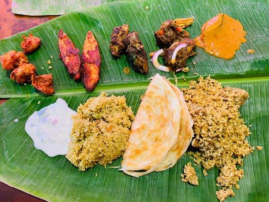 Unlimited Non-Veg Meal on Banana Leaf