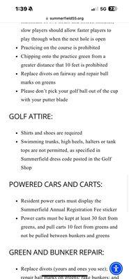 Golf attire rules online... nothing posted regarding women's skirts.