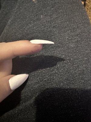 Normal flat nail shape