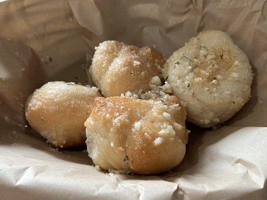 Garlic knots. They will fill you up so I only ate two.