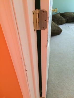 My door after they attempted to move a couch in.