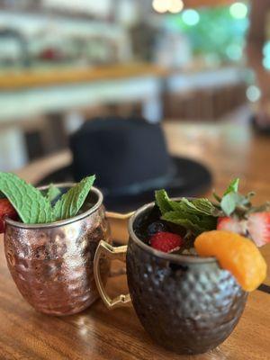 Nonalcoholic mules made to order with real fruit and fresh mint!