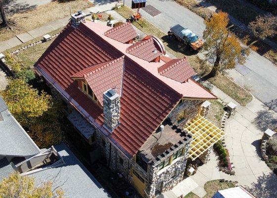 Tile Roof replacement in Kansas City.