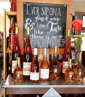 Brix has the largest selection of Rosé in the valley.