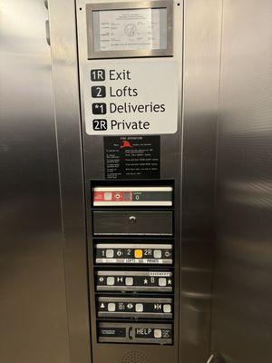 Take elevator to second floor