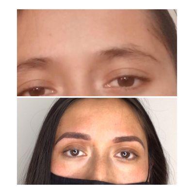 Ombré powder brows by Afsaneh