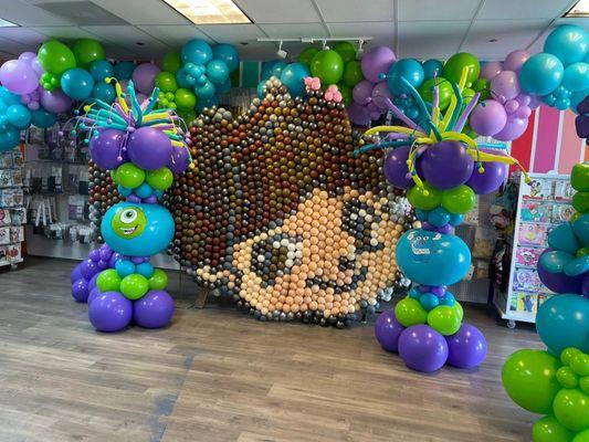 Boo ! We love creating this custom Monsters Inc Balloon Design