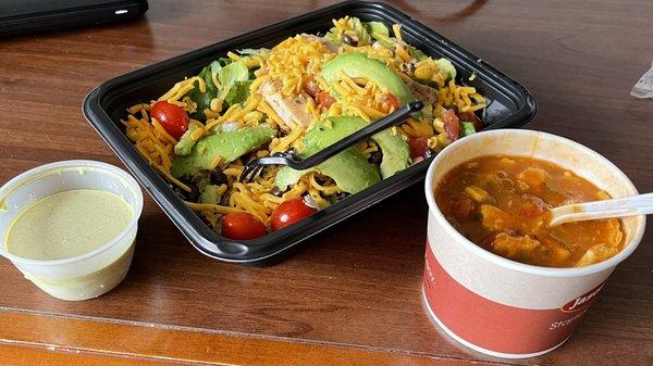 Light Mesa Chx Salad, tortilla soup