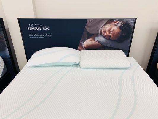 Tempur pedic pillows Left: Promid (good for side)  Right: Cloud (good for back and side laying style)