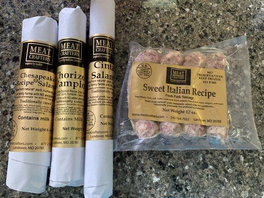 Chesapeake Recipe Salami, Chorizo, Salami, Sweet Italian sausage