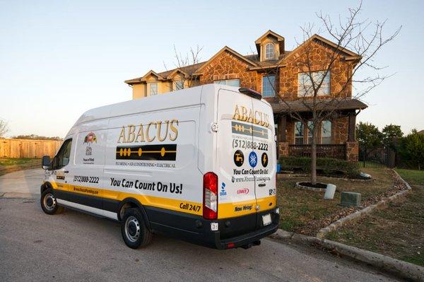 Abacus Plumbing Van in Austin, TX