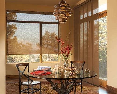 (Window) Hunter Douglas Designer Screen Shades 
(Patio/Vertical) Hunter Douglas Designer Screen Shades Skyline Gliding Panels