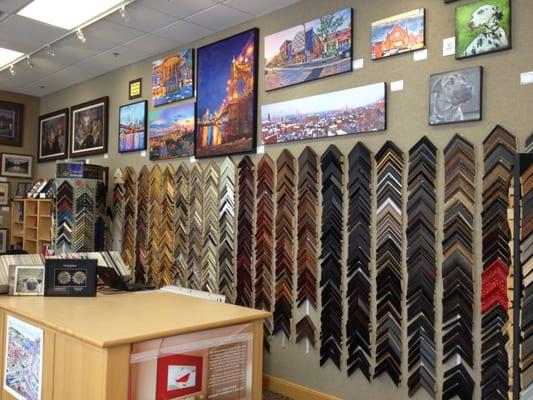 Custom framing and Cincinnati art abounds