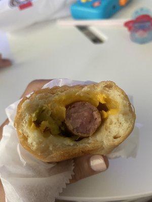 Jalapeño, sausage and cheese