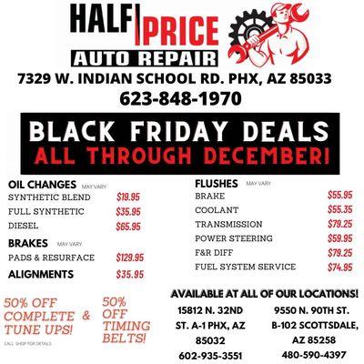 Black Friday Specials all through December!