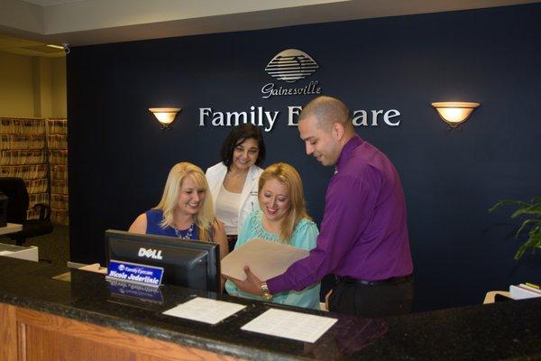 Taking care of our patients is a team effort.  Angela, Kim, Nicole and David provide excellent care to all patients.