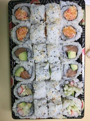 Lunch special （pick 3):Yum Yum Roll,  Miami Roll, California Roll                $9.95