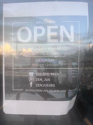 Store hours