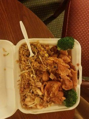 Orange chicken dinner special