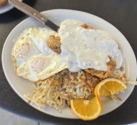 Country Fried Steak and eggs 2023