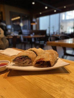 Beef Beef-Stuffed Scallion Pancakes