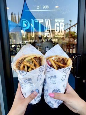 Lamb Pita & Pork Pita