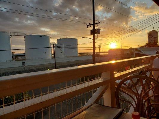 Sunset view from the balcony